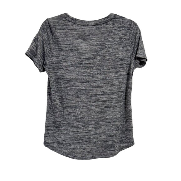 Athleta Breezy Scoop V-Neck Tee Gray Black Space Dye Size S - Picture 4 of 6